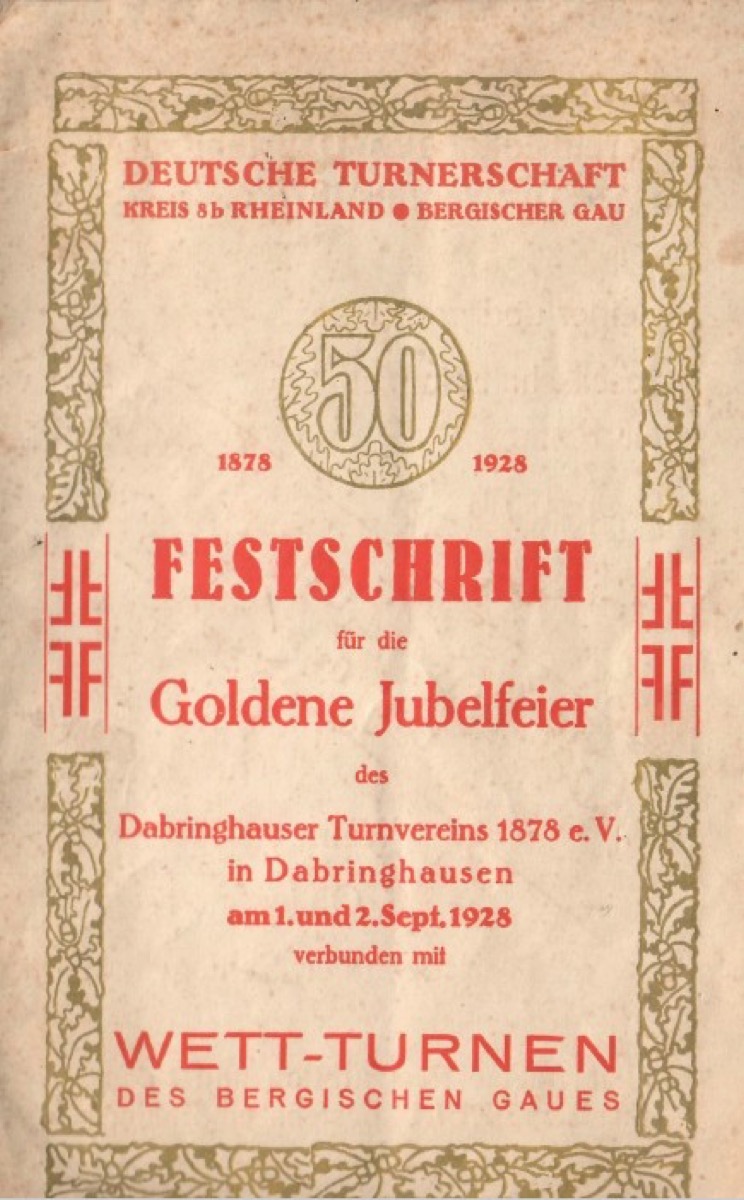 Titelbild der Festschrift zum 50-jährigen Jubiläum 1928